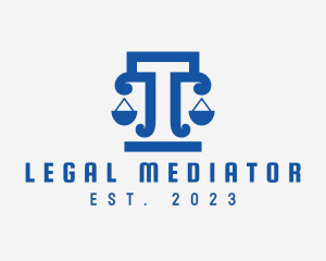 Legal Pillar Scale logo design