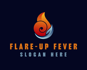 Fire Water HVAC logo design