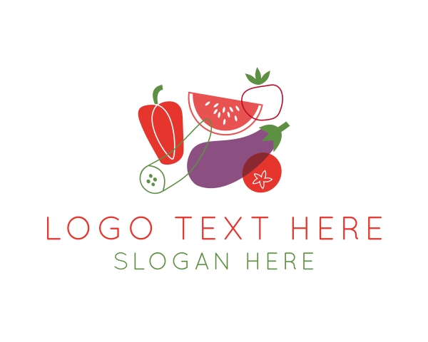 Vegetarian Food logo example 2