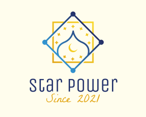 Stars Moon Mosque  logo design