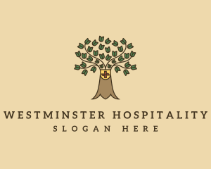 Tree Health Cross logo design