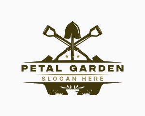 Shovel Landscaping Planting logo design