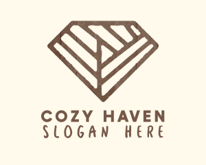 Brown Rustic Diamond logo design