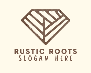 Brown Rustic Diamond logo design