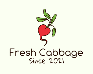 Fresh Radish Vegetable logo design