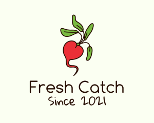 Fresh Radish Vegetable logo design