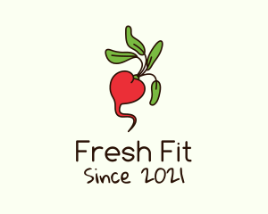 Fresh Radish Vegetable logo design