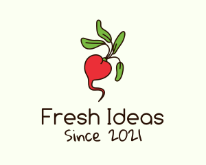 Fresh Radish Vegetable logo design