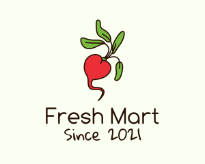 Fresh Radish Vegetable logo design