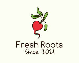 Fresh Radish Vegetable logo design