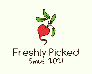 Fresh Radish Vegetable logo design