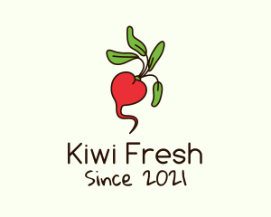 Fresh Radish Vegetable logo design