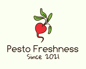 Fresh Radish Vegetable logo design