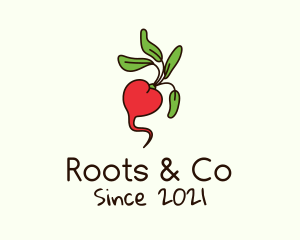 Fresh Radish Vegetable logo design