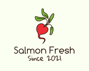 Fresh Radish Vegetable logo design