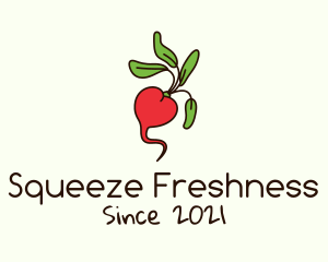 Fresh Radish Vegetable logo design