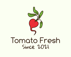 Fresh Radish Vegetable logo design