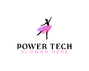 Dancing Ballerina Woman Logo