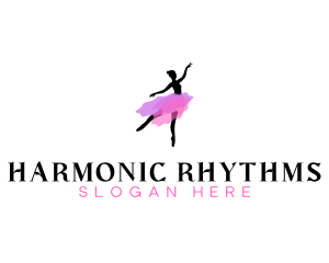 Dancing Ballerina Woman logo