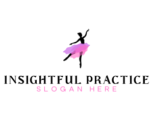 Dancing Ballerina Woman logo
