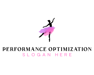 Dancing Ballerina Woman logo design