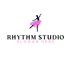 Dancing Ballerina Woman logo