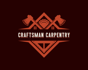 Builder Carpenter Axe logo design