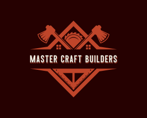 Builder Carpenter Axe logo design