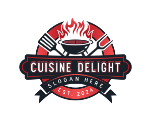 Grill Cooking Barbeque logo design