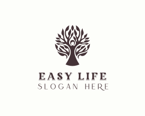 Eco Tree Woman logo design