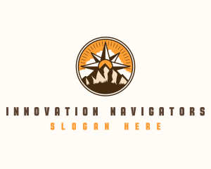 Navigation Compass Mountaineering logo design