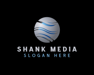 3D Global Media Sphere logo design