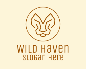 Minimalist Tiger Lion Face  logo