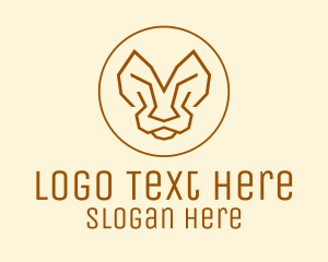 Wilderness - Minimalist Tiger Lion Face logo design