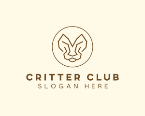 Minimalist Tiger Lion Face  logo design