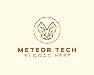 Minimalist Tiger Lion Face  logo design