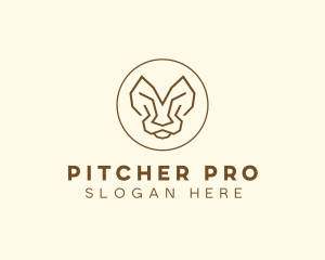 Minimalist Tiger Lion Face  logo design