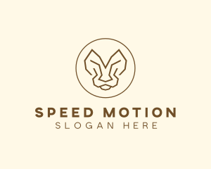 Minimalist Tiger Lion Face  logo design