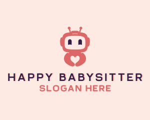 Happy Heart Robot logo design