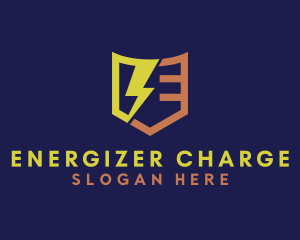 Lightning Bolt Shield logo design