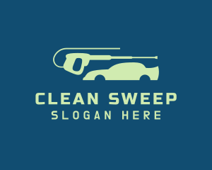 Car Pressure Washer Cleaning logo design