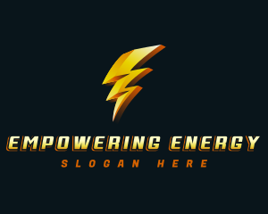 Lightning Bolt Electricity logo design