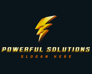 Lightning Bolt Electricity logo design