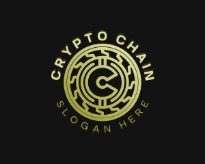 Blockchain Crypto Letter C logo