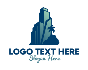 Agent - Tropical City Building logo design