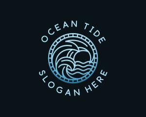 Sea Surfing Wave logo design