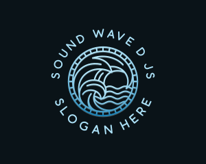 Sea Surfing Wave logo design