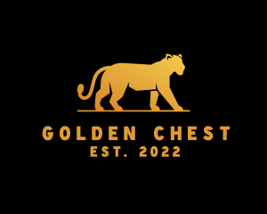 Golden Wild Jaguar logo design