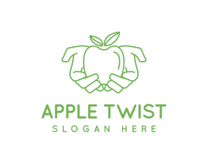 Nutrition Green Apple logo design