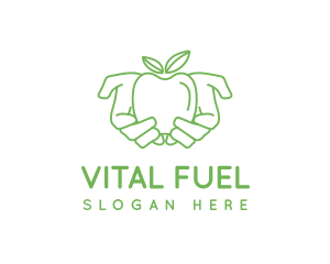Nutrition Green Apple logo design